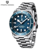Quality Brand BB58 Retro Red Automatic Luxury Waterproof Mechanical Stainless steel Rivet Strap Wristwatches for Men