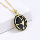 Classic Hand-made Enamel Oriental Sparkling Black Spinel Antique Look Necklace