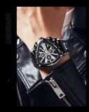 Top Fashion Triangle Chronograph Military Sport Army Mens Watches Luxury Waterproof Quartz Wristwatches