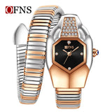 Fashion Brand New Unique Shape Luxury Strip Multicolour Quartz Women's Snake Watch