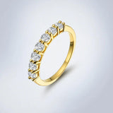 Platinum Plated 3mm 0.7ct D Colour VVS1 Moissanite Diamond Rings 925 Sterling Silver Wedding Engagement Jewellery
