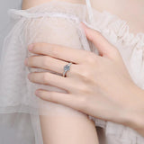 Honeycomb Design VVS1 D Colour 1/2CT Moissanite Wedding Engagement Rings For Women Sterling Silver Fine Jewellery