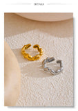 18K Gold Plated Stainless Steel  Heart Love Casting Open Ring Popular Fashion Jewellery