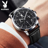 Original Quartz Watch for Men with Luxury Leather Strap Waterproof Wristwatch Fashionable Very Popular Mens Watch