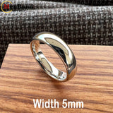 Dome High Polish Finish 2-10MM  White Tungsten Wedding Couple Rings Comfort Fit