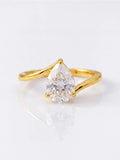 Stunning  Water Drop 2 Carat VVS1 D Colour Moissanite Diamond Ring Fine Jewellery