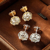Solitaire 0.1/0.3/0.5/1/2CT D Moissanite Stud Earrings for Men Women