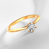 Round Brilliant Cut 0.5CT VVS1 D Colour Moissanite Diamond Silver Solitaire Ring