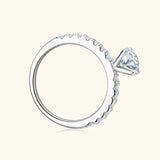 Excellent 4-claw D Colour VVS1 1/2/3ct Moissanite Diamond Solitaire Rings, Sterling Silver GRA Fine Jewellery