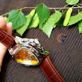 Top Class Mechanical Watches New Design Leather Strap Three Needles Automatic Waterproof Mechanical Watches for Men
