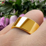 Flat Finish Design 10MM 12MM Wide Glossy Large Men's Shiny Wedding Tungsten Ring