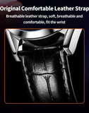Original Luxury Brand Men's Leather Strap Quartz Watch High Quality Business Wristwatch Trendy Men's Watch