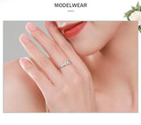 Selection of Stackable Shiny AAAA Lab Created Diamonds Fashion 925 Silver Rings