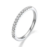 Fine 0.23-2 Carat VVS1 D Colour Moissanite Diamond Wedding Stackable Silver Ring