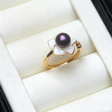 Elegant Flower Design Multicolour Freshwater Pearl 925 Silver Adjustable Ring