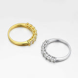 Luxury 0.7CT D Colour Moissanite Diamonds Eternity Rings - GRA Certified Silver Engagement Wedding Fine Jewellery