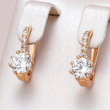 14 Karat Gold Filled Shiny AAA  Zircon High Quality Bridal Wedding Fine Jewellery Earrings