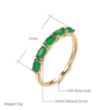 Lovely Opal Green 14K Goled Filled AAA Zircon Crystals Luxury Design Ring