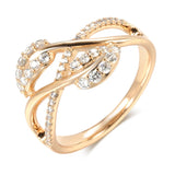 Fine Jewellery Vintage Design Filled 14K Rose Gold AAA Zircon Diamonds Flower Fashion Rings for Women