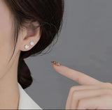 Classic Bird's Nest Moissanite Diamonds Stud 925 sterling silver plated Earrings