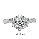 Dazzling VVS11CT Moissanite Diamond Rings for Women Silver Classic Engagement Wedding Jewellery With GRA Certificate