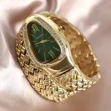 Fabulous Hot Sale Luxury Stainless Steel Creative Watch Strap Quartz Wristwatch Fashion Snake Watch for Women