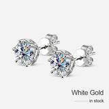 Splendid 0.5-1ct D Colour Moissanite Diamonds Earrings GRA Certificate - Sterling Silver Diamond Fine Jewellery - The Jewellery Supermarket