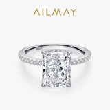 Crushed Iced Out Cut AAAA Lab Created Diamond 925 Sterling Silver Luxury Ring