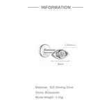 Round Cut 0.03-1.2CT Moissanite Diamonds Sterling Silver Unisex Stud Earrings