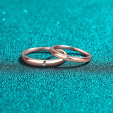 Wonderful Moissanite Diamond Rings for Women Men 925 Silver With Champagne Gold Plated Couple Rings Fine Jewellery