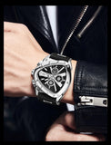 Top Fashion Triangle Chronograph Military Sport Army Mens Watches Luxury Waterproof Quartz Wristwatches