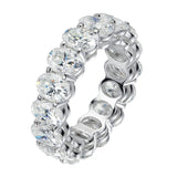 Marvelous 5*7mm Oval Cut VVS1 D Colour Moissanite S925 Silver Eternity Ring