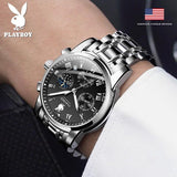 Top Brand Quartz Watches for Men - Moon Phase High Quality Business Fashion Multifunction Men's Wrist Watches