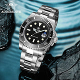316L Stainless Steel 200M Diver Super Luminous Hands Calendar Display Quartz Watch