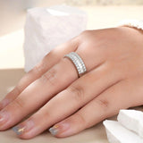 Amazing D Colour Moissanite Diamonds Half Eternit Rings for Women 925 Silver Wedding Engagement Stunning Jewellery