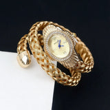 New Quartz Watch - Women Unique Snake Shape Wire Braidedn Bracelet Watches