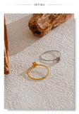 18K Gold Plated Popular Stainless Steel Metal Cast Small Flower Fashion Ring