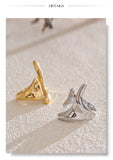 New Design 18K Gold Plated Stainless Steel Metal Geometric Adjustable Creative Ring