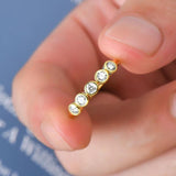 GRA Certified 3mm Round Half Eternity Moissanite Diamonds Rings for Women 925 Silver Engagement Wedding Jewellery