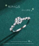 Round 1ct Dazzling 925 Solid Silver AAAA Lab Created Diamond Engagement Ring