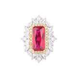 Vintage 8*16mm Ruby Lab Diamond Necklace Pendant Ring Earrings Luxury Wedding Party Fine Jewelry Sets for Women Anniversary Gift - The Jewellery Supermarket