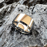 Bevel Edges 10mm 12mm Men Women Popular Tungsten Couples Wedding Ring