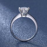 Six Claws Solitaire 0.5/1/2/3/5ct D Colour Moissanite Diamonds Engagement Rings S925 Sterling Silver Fine Jewellery