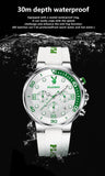 Luxury Casual Quartz Men's Wristwatch Waterproof Luminous Fashionable High-End Silicone Strap Man Watch