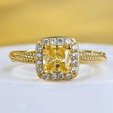 New Fabulous Sugar Yellow High Quality AAAAA High Carbon Diamond European and American Style Fine Jewellery