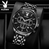Amazing Top Brand Chronograph Business Men's Watches Waterproof Stainless Steel Luxury Brand Quartz Wristwatch