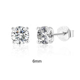 Sensational 0.5-1.2 Carat D Colour Moissanite Diamonds Stud Earrings - Sterling Silver Sparkling Fine Jewellery - The Jewellery Supermarket