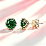 Multicolour 0.1ct-2carat Moissanite Diamonds  D VVS1 925 Silver Stud Earrings