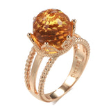 New Unusual 14K Gold Filled Multicolour AAA Zircon Crystal Crown Elegant Rings for Women