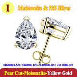 Luxury 0.5-3 Carats Cushion Marquise Oval Moissanite Diamonds Silver Stud Earrings
